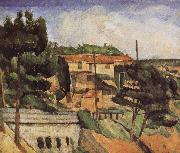 Paul Cezanne Railway Bridge painting